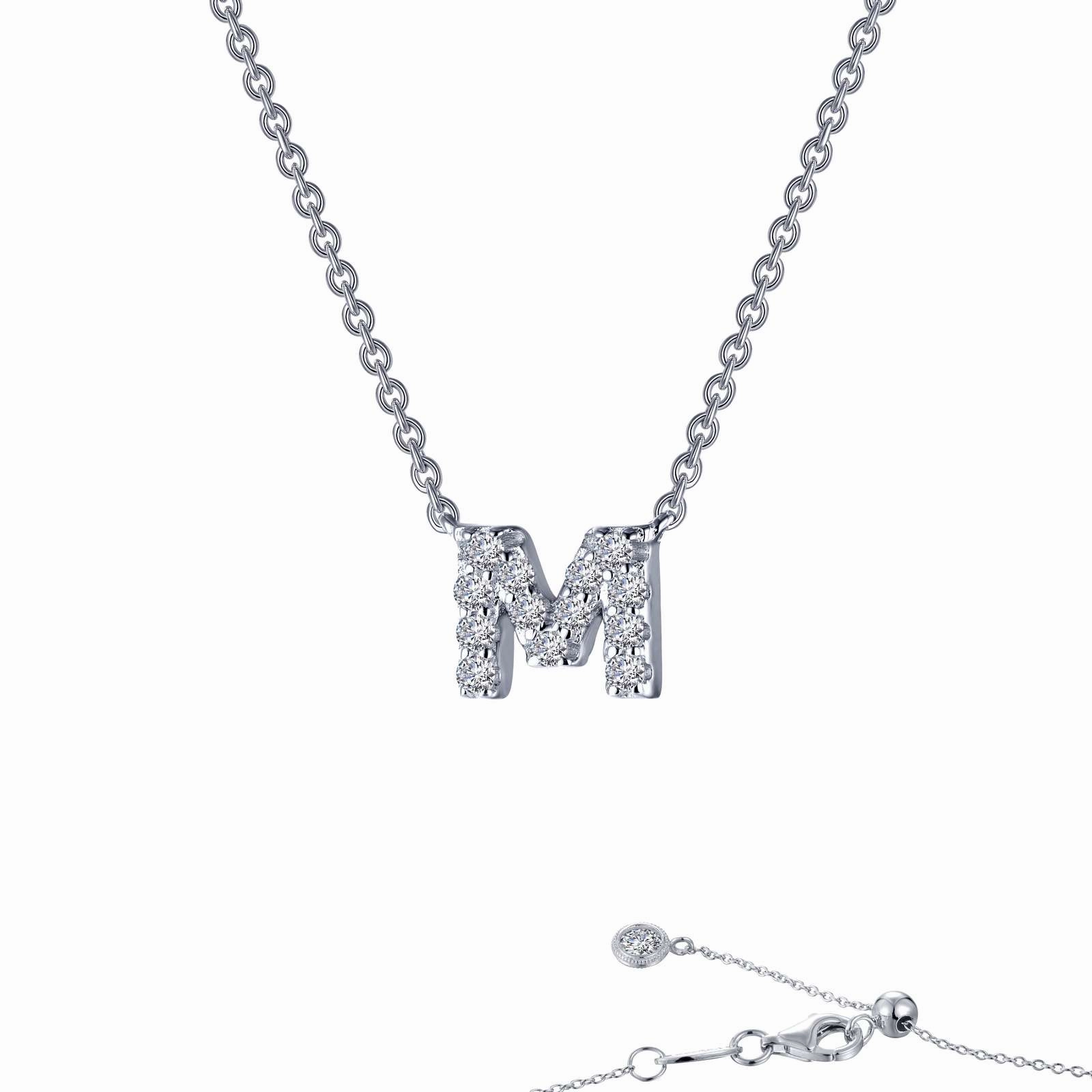 Lafonn Letter M Initial Necklace Impeccable Finish