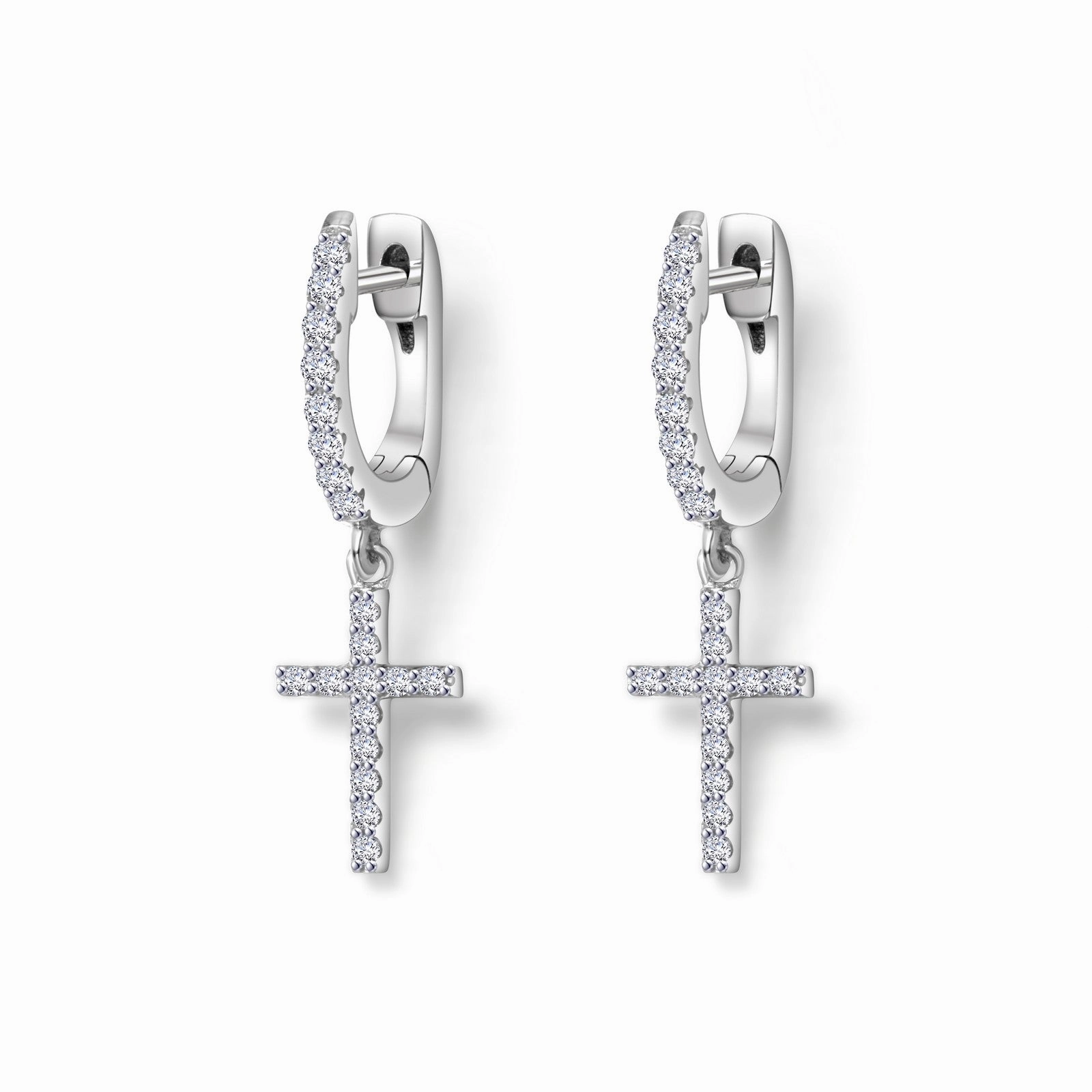 Fashion Design Versatile Accent Lafonn Mini Dangling Cross Earrings