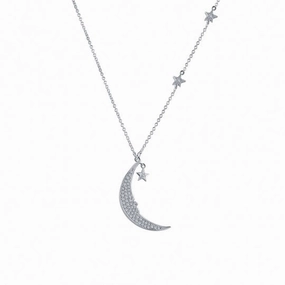 Dazzling Style Modern Craft Lafonn Moon & Star Necklace