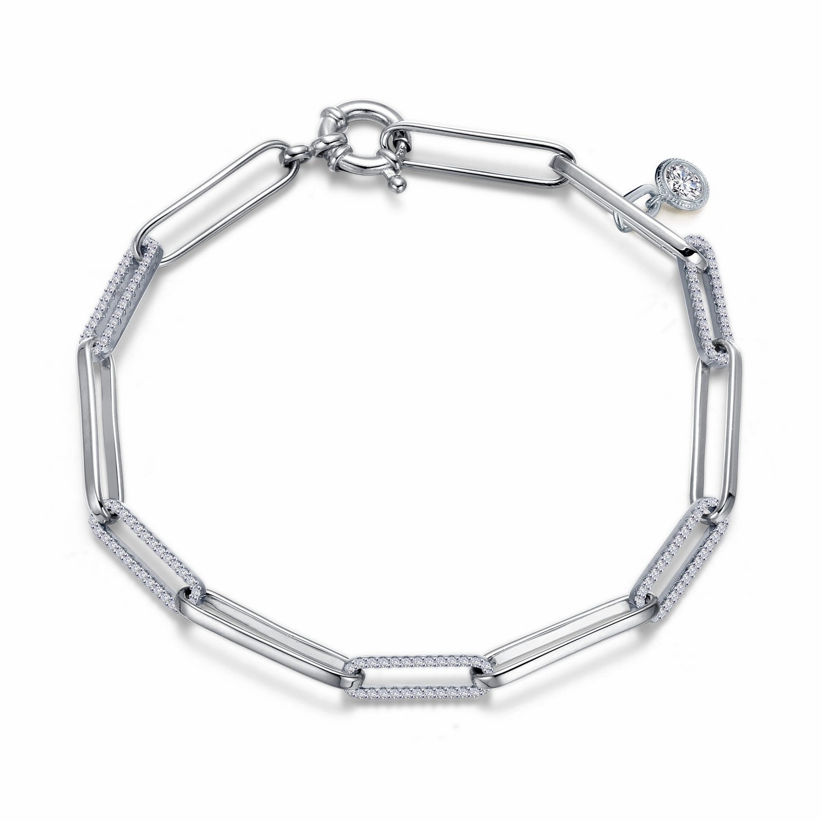 Lafonn Paperclip Bracelet 7.5" Daily Fit Luxury Flow