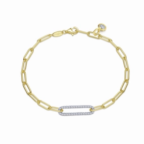 Lafonn Paperclip Bracelet, 7.5" Wedding Ensemble Unique Pieces