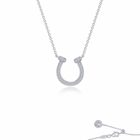 Tasteful Accent Lafonn Pave Horseshoe Necklace
