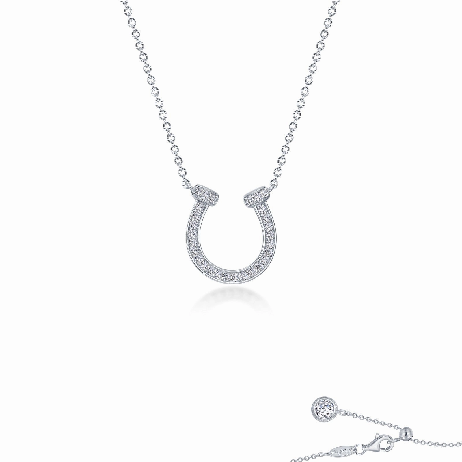 Tasteful Accent Lafonn Pave Horseshoe Necklace