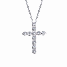 Trendy Layer Lafonn Simulated Diamond Cross Necklace