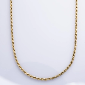 Outdoor Light Night Accent 14k Yellow Gold Rope Chain | 18" |