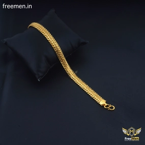 Freemen Exquisite Design Gold Plated Bracelet for Men - FM084 Pure Brilliance Muted Finish