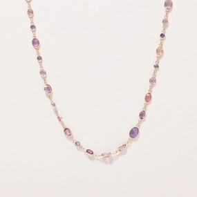 Luxury Form Multi Colour Sapphire Link Necklace | 20.00ctw | 32" |