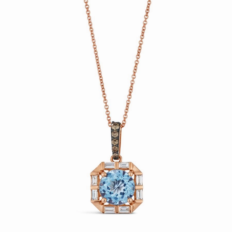 Shining Edge Le Vian Blue Topaz Pendant