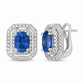 Le Vian Couture? Earrings featuring Cornflower Sapphire? Vanilla Diamonds? set in Platinum Occasion Wear Trendy Accessory
