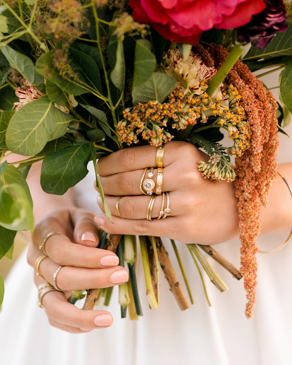 Graceful Fashion Legacy Diamond Ring - Salt   Pepper Brilliant Cut Diamond set in an 18ky Gold Extra Heavy Bezel with VS Side Diamonds on a 14kpw Gold Band