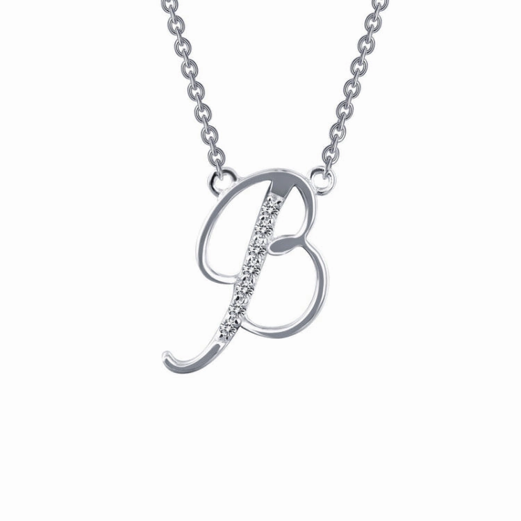 Letter B Pendant Necklace Romantic Touch Exquisite Detailing