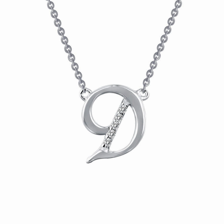 Classic Duo Letter D Pendant Necklace