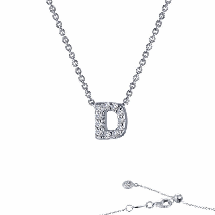 Shiny Jewelry Pieces Detail Focus Letter D Pendant Necklace
