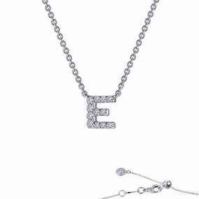 Artistic Flair Soft color Letter E Pendant Necklace
