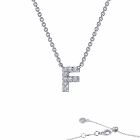 Formal Look Letter F Pendant Necklace