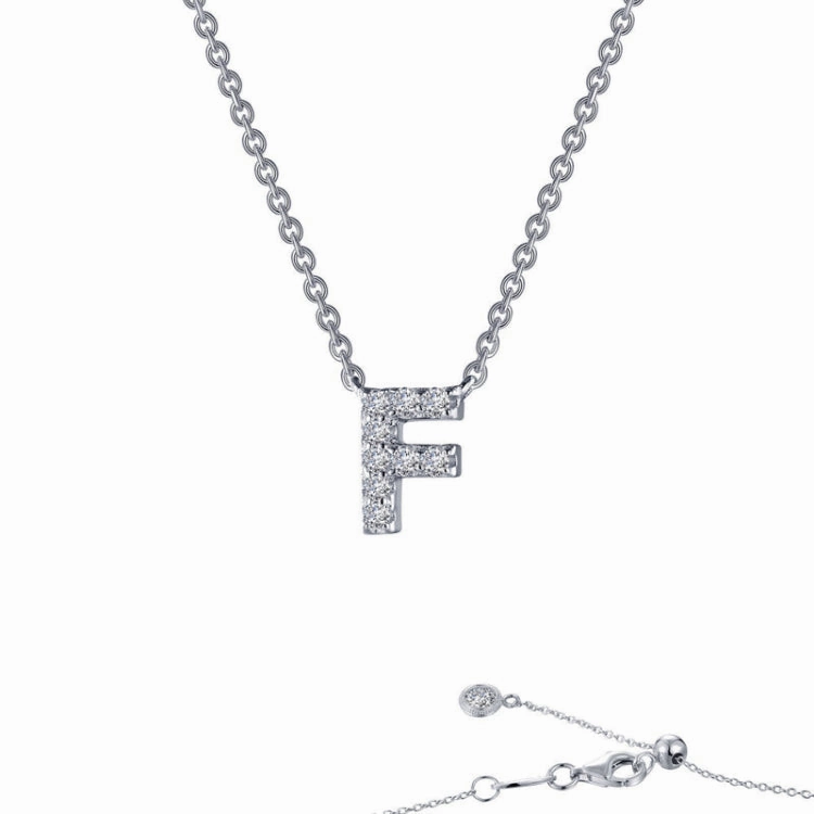 Formal Look Letter F Pendant Necklace
