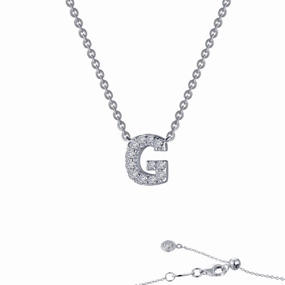 Letter G Pendant Necklace Everyday Favorite Simple Look