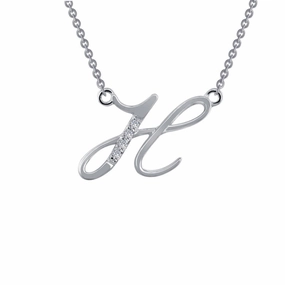 Evening Set Cool Form Letter H Pendant Necklace