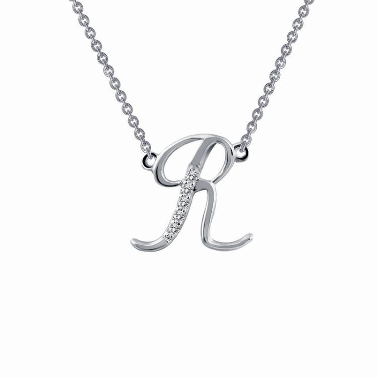 Timeless Sparkle Daily Essentials Letter R Pendant Necklace