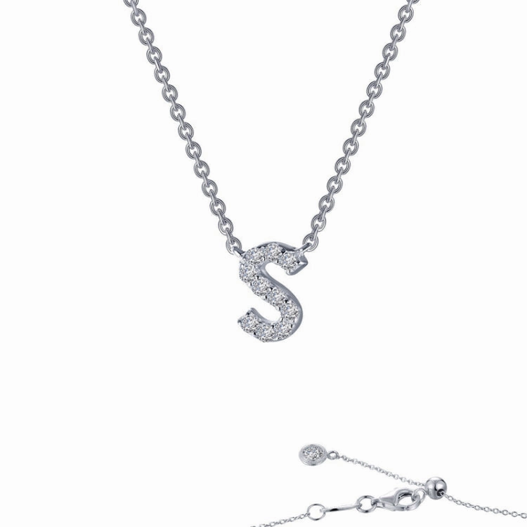 Letter S Pendant Necklace Evening Mood Style Statement
