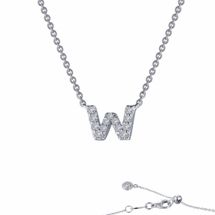 Glam Vibe Letter W Pendant Necklace