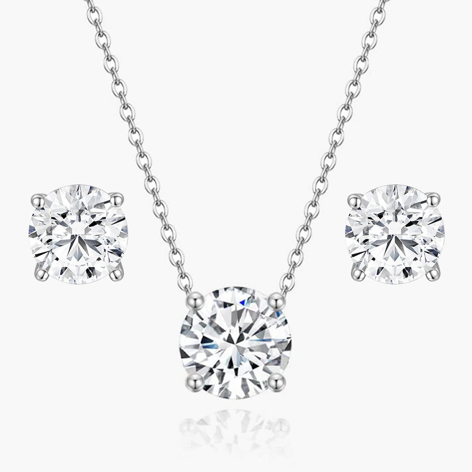 Solitaire 1.0ct CZ Set in Sterling Silver HighEnd Memento