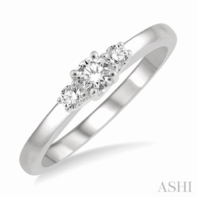 Professional Look Secure Embellishment 1/4ctw Diamond Past, Present & Future Ring