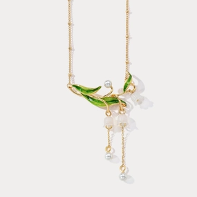 Lily of the Valley Drop Necklace Contemporary Design