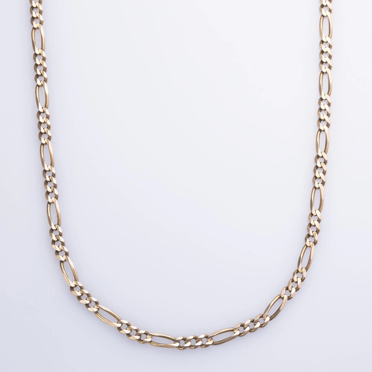 10k Yellow Gold Figaro Chain | 19" | Refined Shape