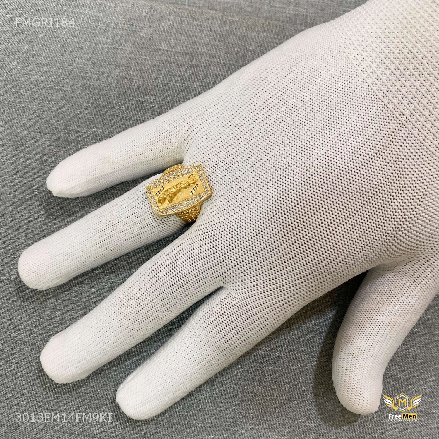 Long Jaugar AD Gold plated ring design for men - FMGRI184 Bridal Touch Elegant Fashion