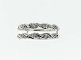 Urban Favorite Lovely Appearance Bremer Jewelry Diamond Ring Guard  in 14K White Gold (0.25ctw)