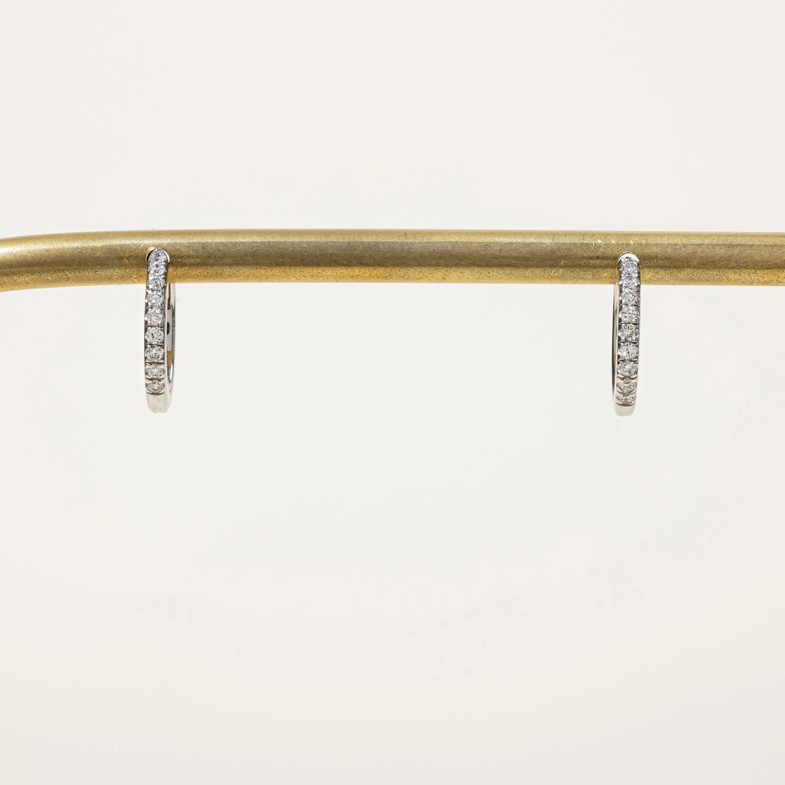 '100 Ways' White Gold Diamond Hoop Earrings 12mm | 0.14ctw | Travel Look Evening Accent