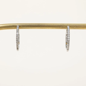 '100 Ways' Diamond Hoop Earrings 18mm | 0.25ctw | Timeless Layer