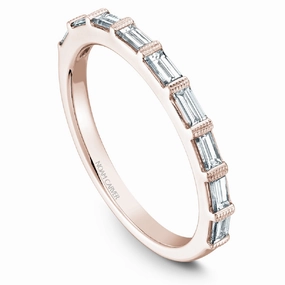 Noam Carver Baguette Diamond Wedding Band in Rose Gold Minimal Gift Sealed Edge