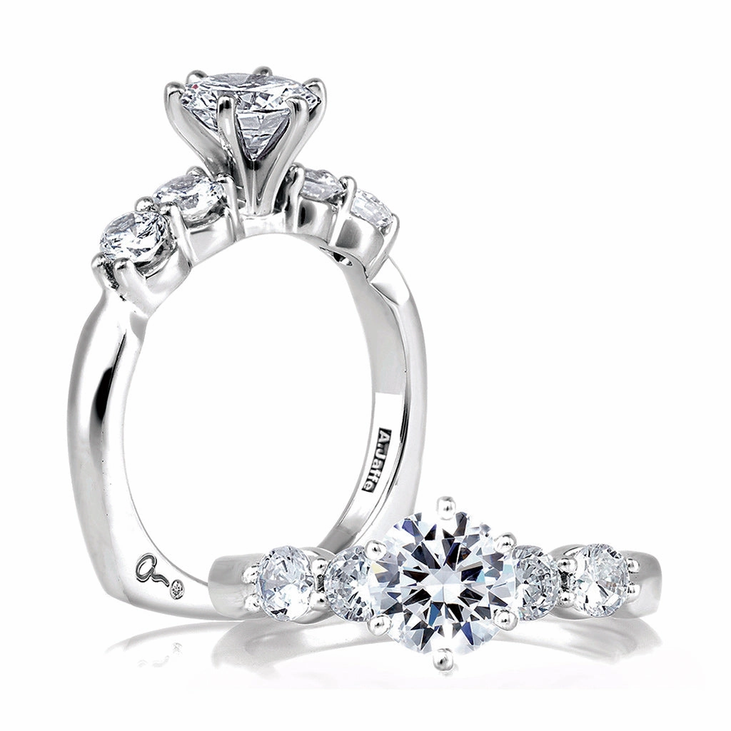 Wonderful Design Timeless Statement A. Jaffe Classics Diamond Engagement Ring Setting in White Gold