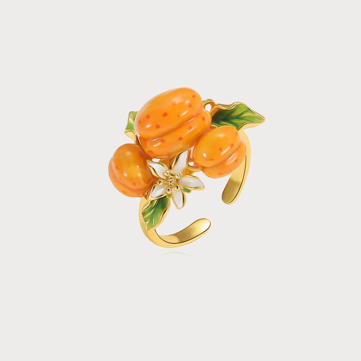 Bold Bauble Golden Plum Blossom Ring