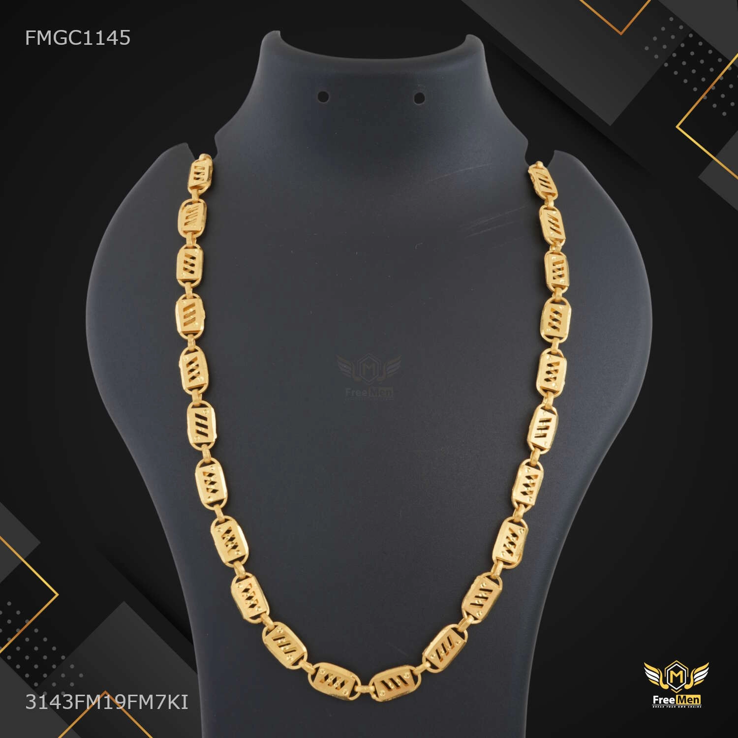 Luxury Attractive Nawabi Gold plated Chain - FMGC1145 Glistening Detail