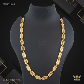 Elegant Shine Finish Luxury Attractive Nawabi Gold plated Chain - FMGC1145