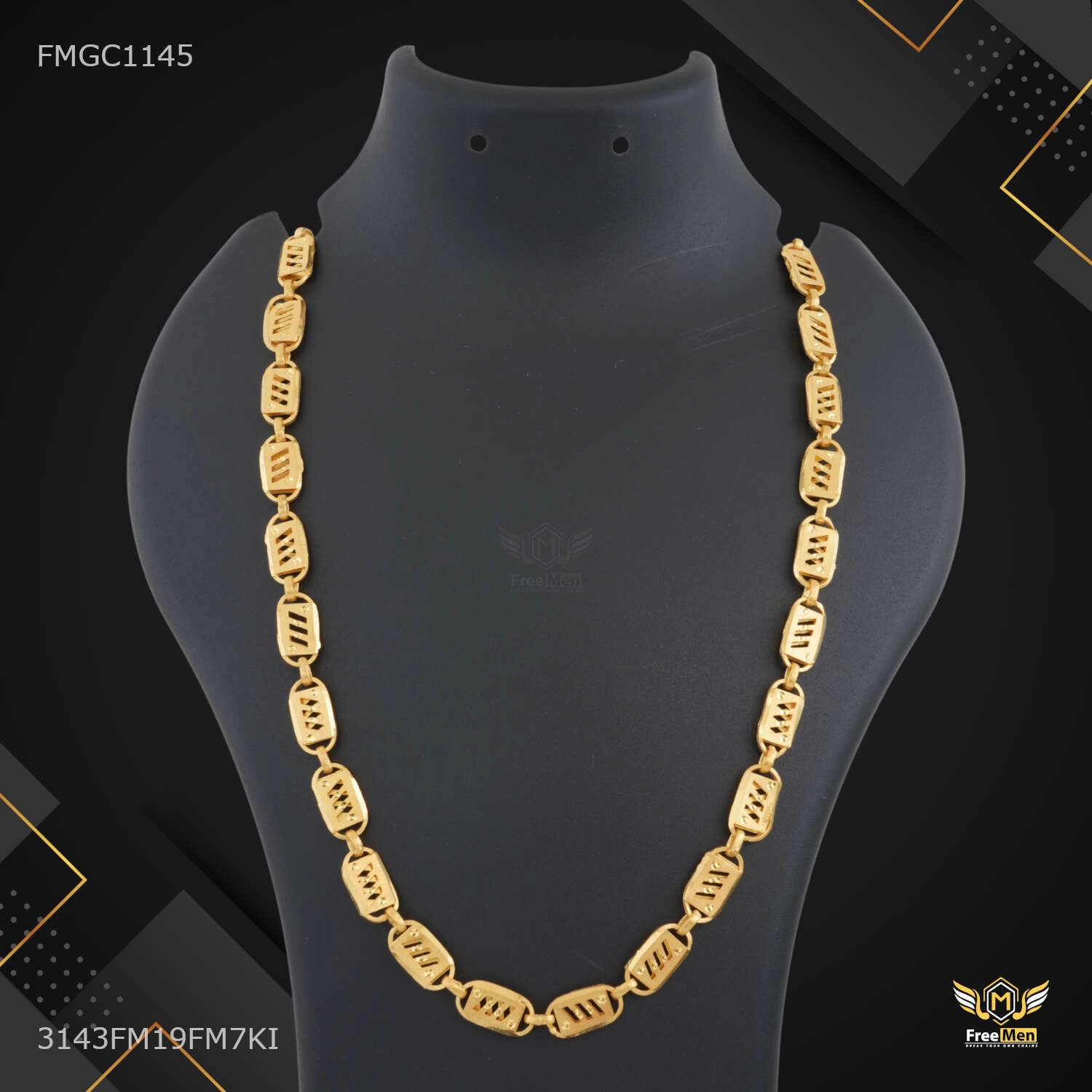 Elegant Shine Finish Luxury Attractive Nawabi Gold plated Chain - FMGC1145