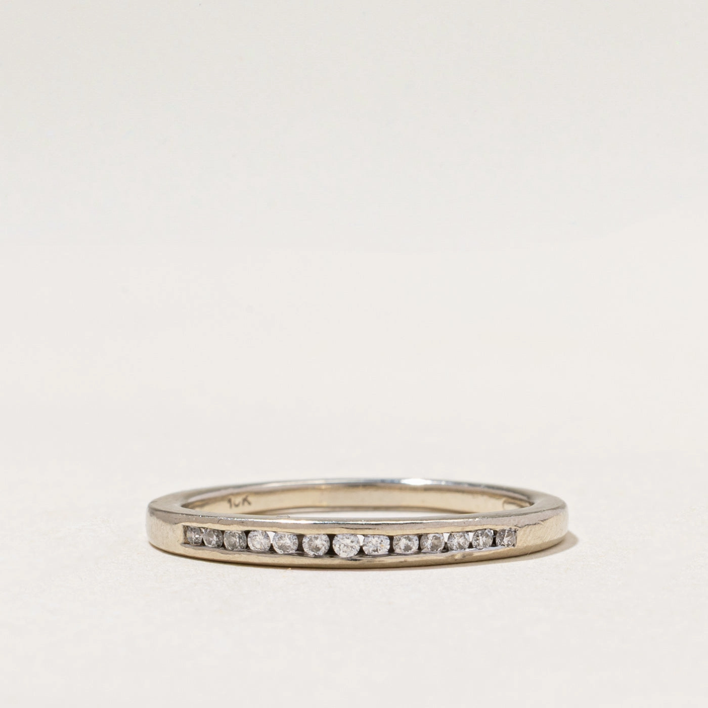 Glossy Look Semi Eternity Channel Set Diamond Band | 0.14ctw | 1.60mm | SZ 8.75