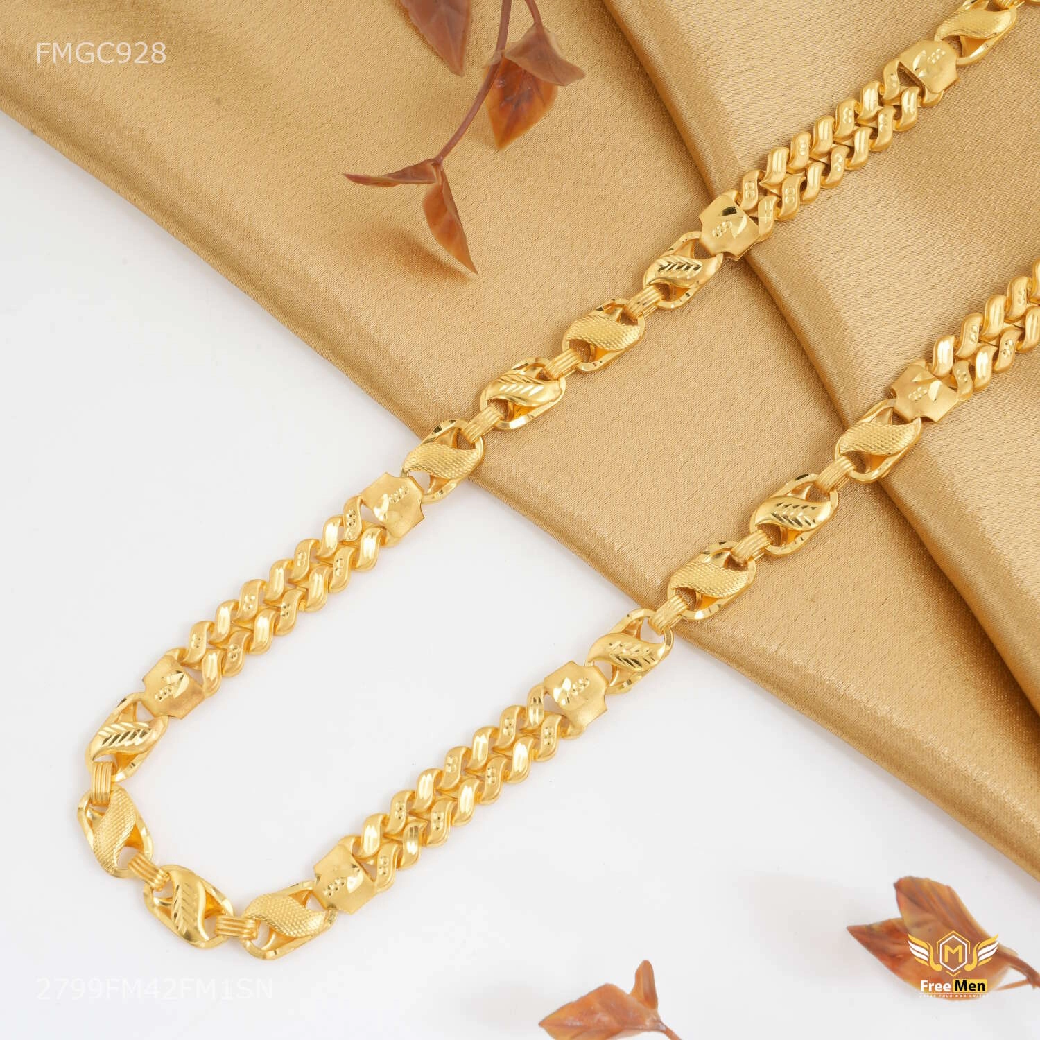 Luxury Lotus with Wifi gold plated Chain - FMGC928 Evening Look Minimal Accent