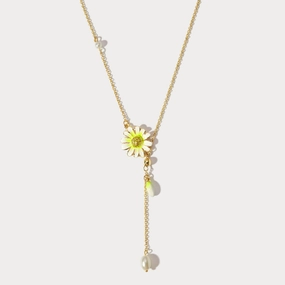 Daisy Flower Necklace All Occasion Unique Accent