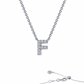 Modern Glam Lafonn Letter F Initial Necklace