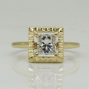 Bespoke' Princess Diamond Inset Solitaire Ring | 1.05ct | SZ 7.5 | Refined Style