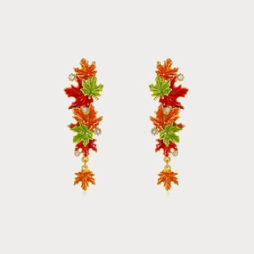 Maple Leaf Earrings Curved Decoration Office Embellishment