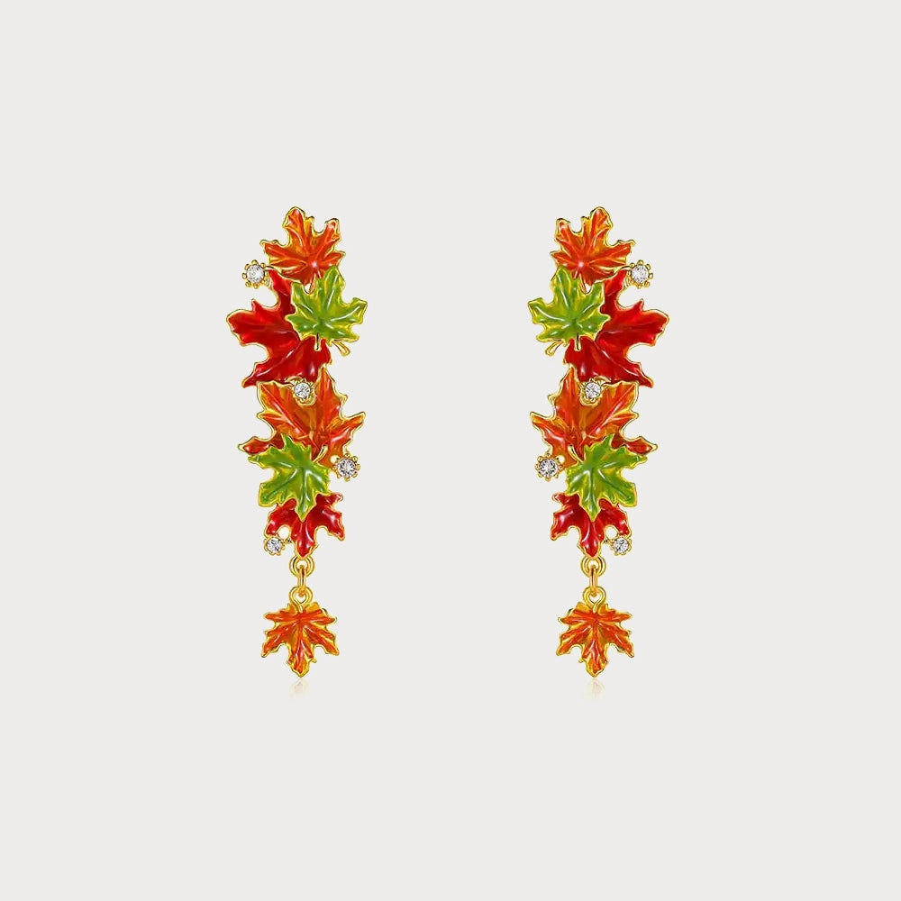 Maple Leaf Earrings Curved Decoration Office Embellishment