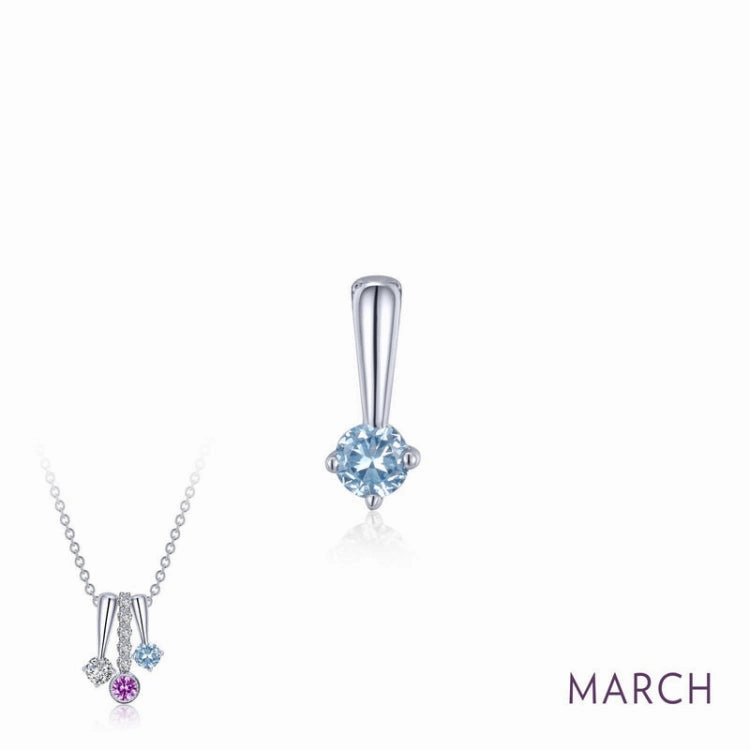 Luxurious Touch March Birthstone Love Pendant