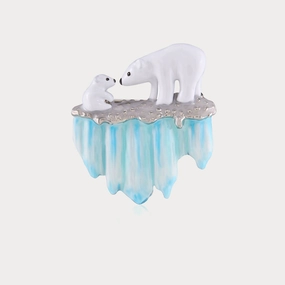Personal Gift Pretty Present Glacier Polar Bear Brooch