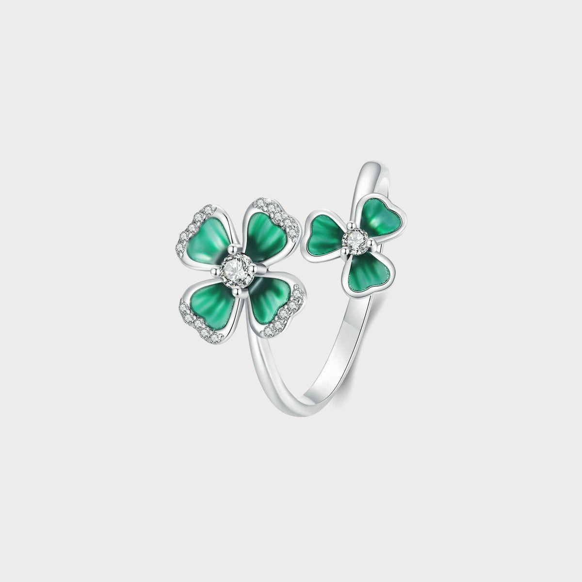 Clover Ring Luxury Emblem Stylish Gift