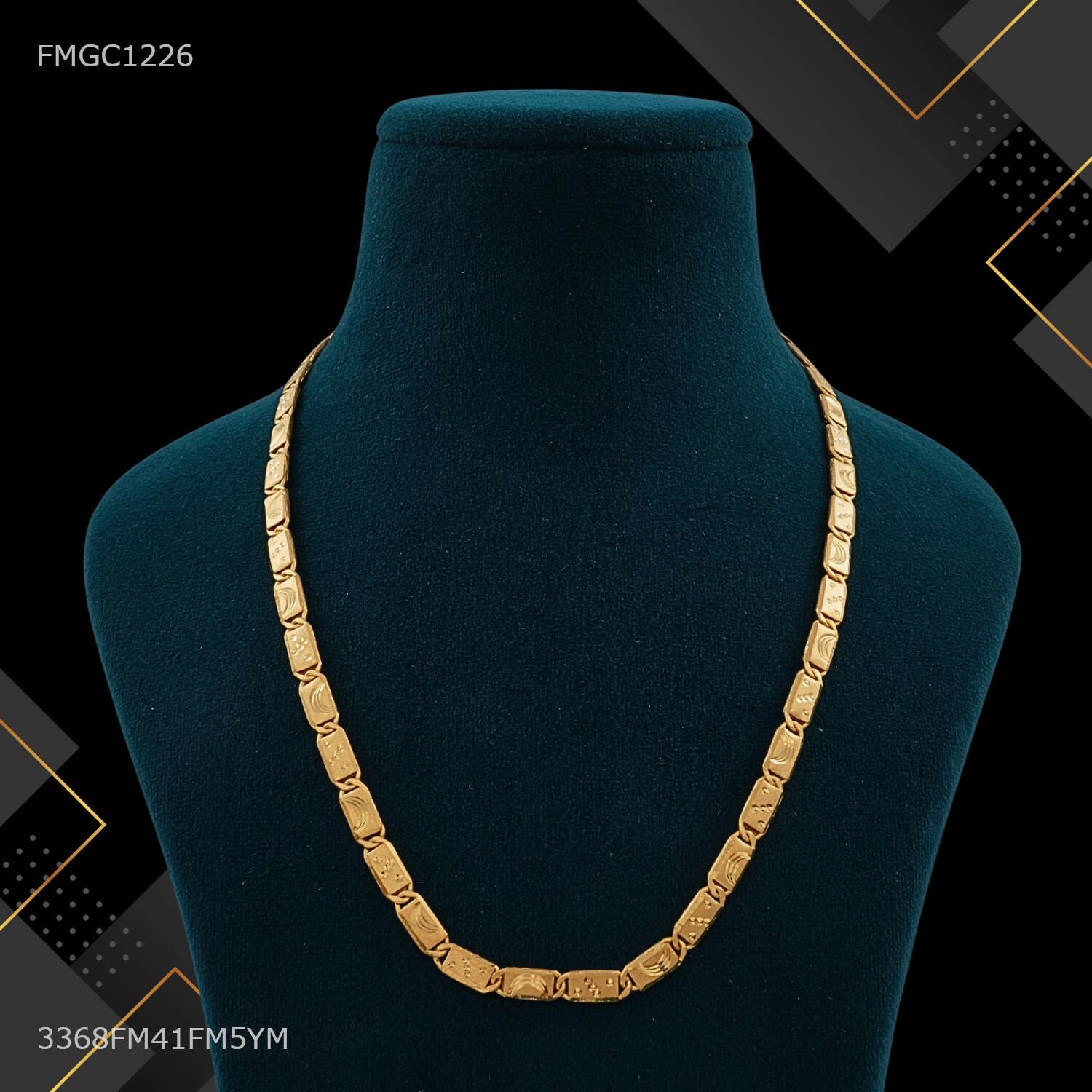 Mini Dot Shini Nawabi gold plated chain For Man - FMGC1226 Handmade Elegance